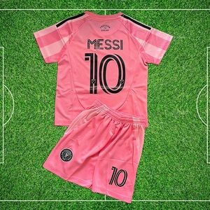 Messi Inter Miami #10 Kids' Soccer Jersey Set – Youth Fan Gear (Jersey + Shorts)
